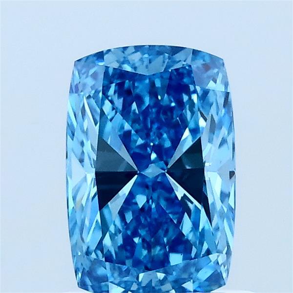 1.02ct Cushion FANCY VIVID BLUE VS1 Lab Created Diamond