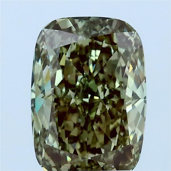 2.05ct Cushion FANCY INTENSE GREEN VS1 Lab Created Diamond