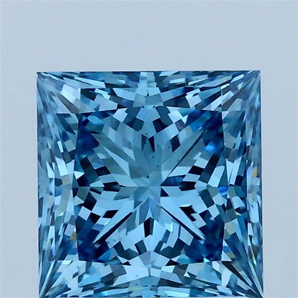 1.65ct Princess FANCY VIVID BLUE VS2 Lab Created Diamond