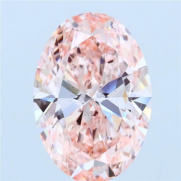 3ct Oval FANCY INTENSE PINK VS2 Lab Created Diamond