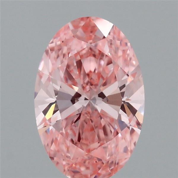 0.93ct Oval FANCY VIVID PINK VS1 Lab Created Diamond