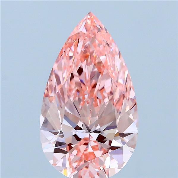 1.98ct Pear FANCY VIVID PINK VVS1 Lab Created Diamond