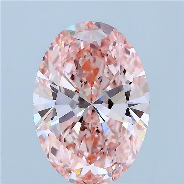 2.21ct Oval FANCY VIVID PINK VVS2 Lab Created Diamond