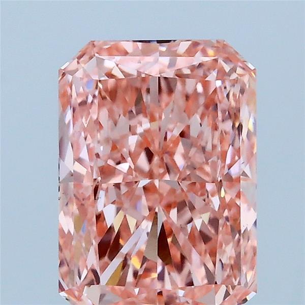 2ct Radiant FANCY VIVID PINK VS1 Lab Created Diamond