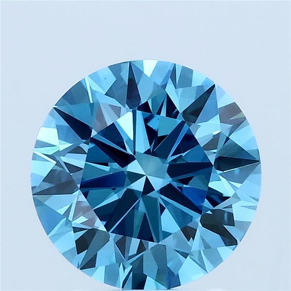 1.99ct Cushion FANCY VIVID BLUE VS1 Lab Created Diamond