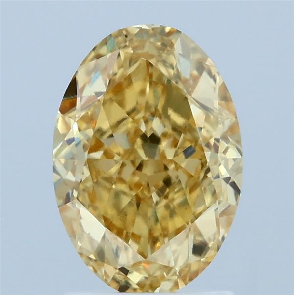 2.22ct Oval FANCY INTENSE YELLOW VVS2 Lab Created Diamond