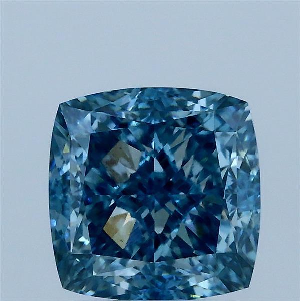 2.66ct Cushion FANCY VIVID BLUE VVS2 Lab Created Diamond