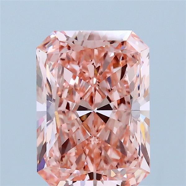 1.59ct Radiant FANCY VIVID PINK VS2 Lab Created Diamond