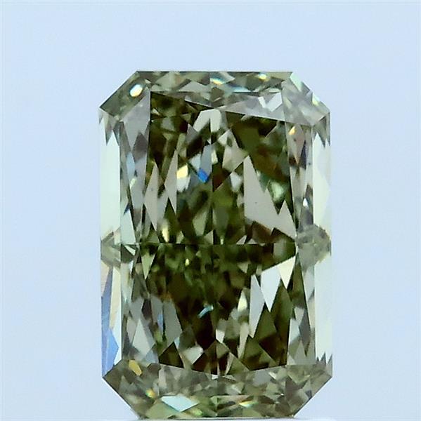 1.51ct Radiant FANCY INTENSE GREEN VS1 Lab Created Diamond