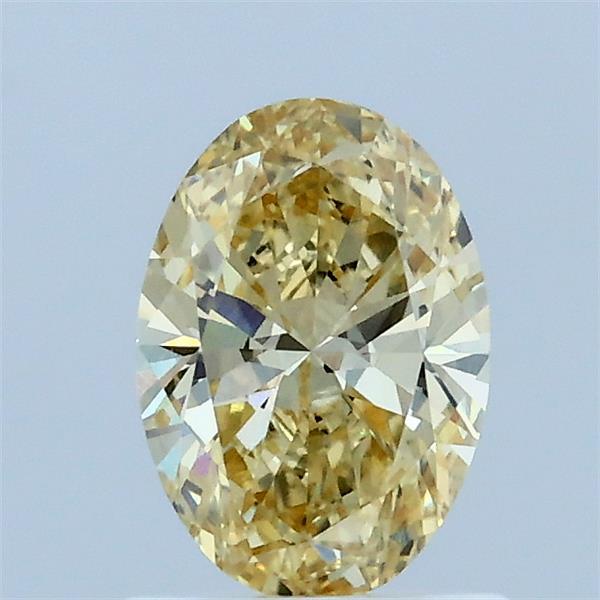 0.71ct Oval FANCY INTENSE YELLOW VS1 Lab Created Diamond