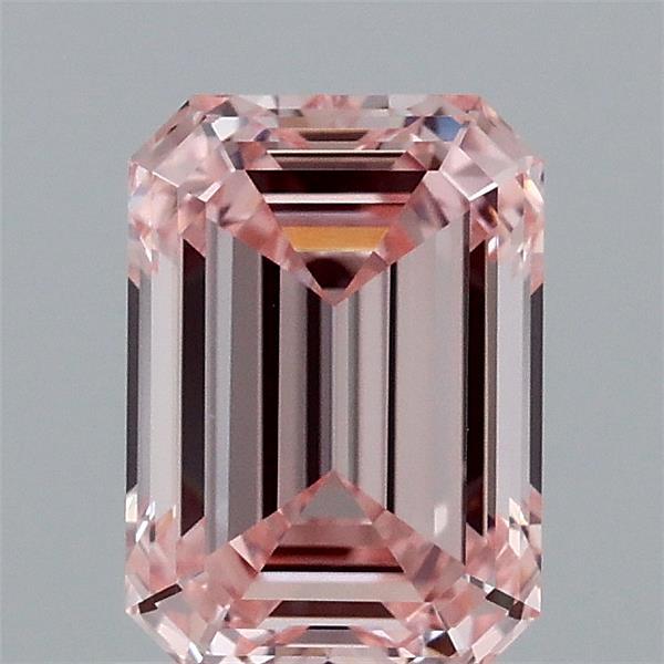 1.36ct Emerald FANCY INTENSE PINK VS1 Lab Created Diamond