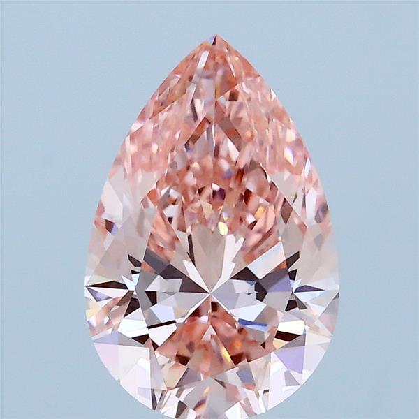 2.02ct Pear FANCY VIVID PINK VVS2 Lab Created Diamond