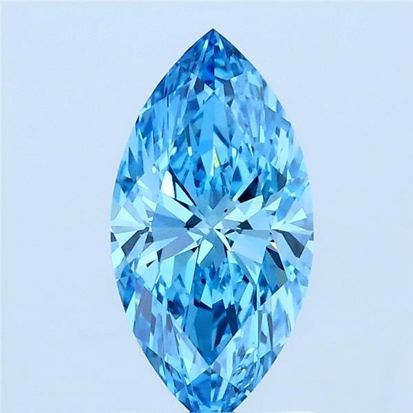 1.02ct Marquise FANCY VIVID BLUE VVS2 Lab Created Diamond
