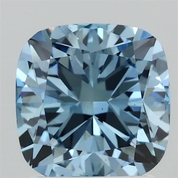 2.06ct Cushion FANCY VIVID BLUE VS1 Lab Created Diamond