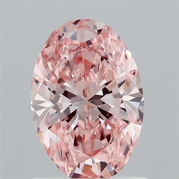 1.08ct Oval FANCY INTENSE PINK VS1 Lab Created Diamond