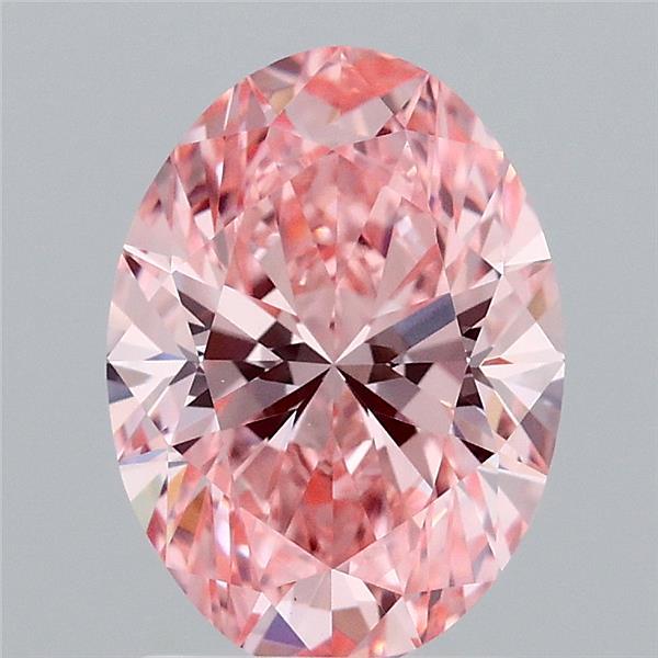 2.03ct Oval FANCY VIVID PINK VS1 Lab Created Diamond