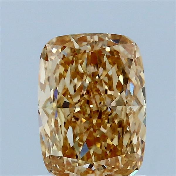 1.14ct Cushion FANCY LIGHT BROWNISH YELLOW VS1 Lab Created Diamond