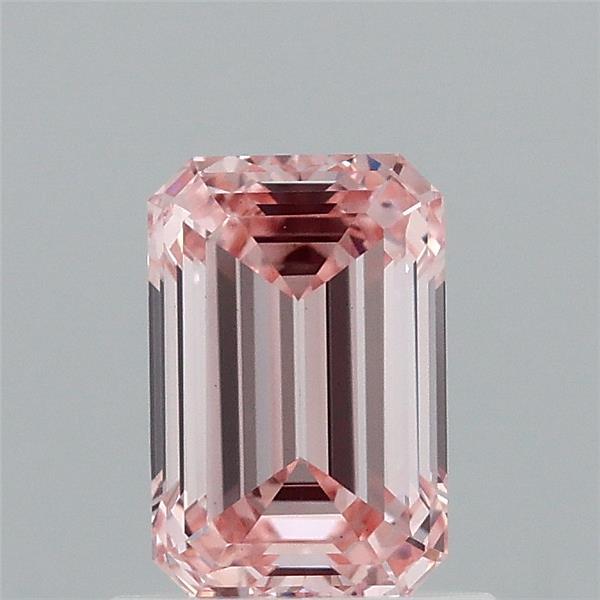 0.97ct Emerald FANCY INTENSE PINK VS1 Lab Created Diamond
