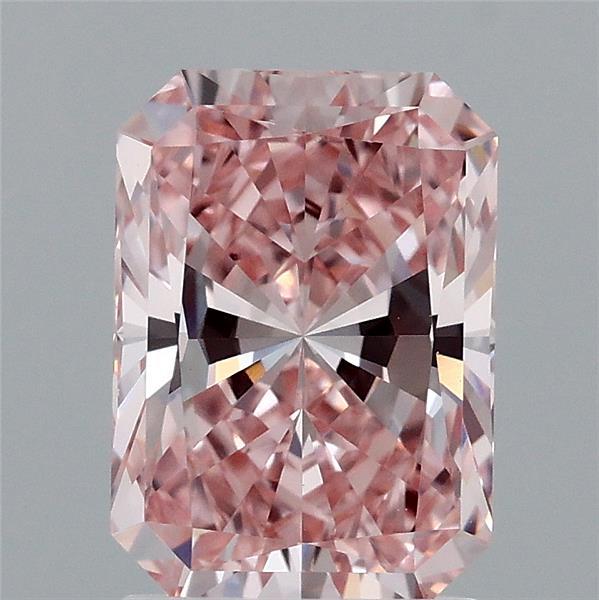 2.03ct Radiant FANCY INTENSE PINK VVS2 Lab Created Diamond