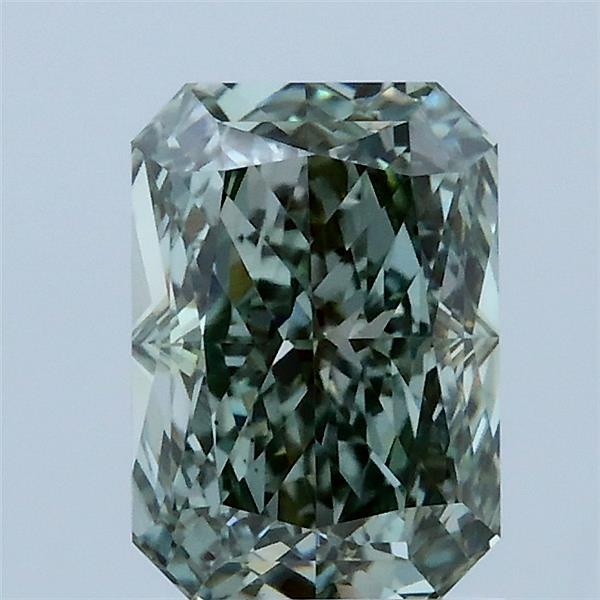 1.58ct Radiant FANCY INTENSE GREEN VS1 Lab Created Diamond