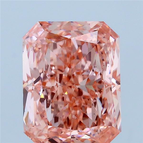 4.02ct Radiant FANCY VIVID PINK VS2 Lab Created Diamond