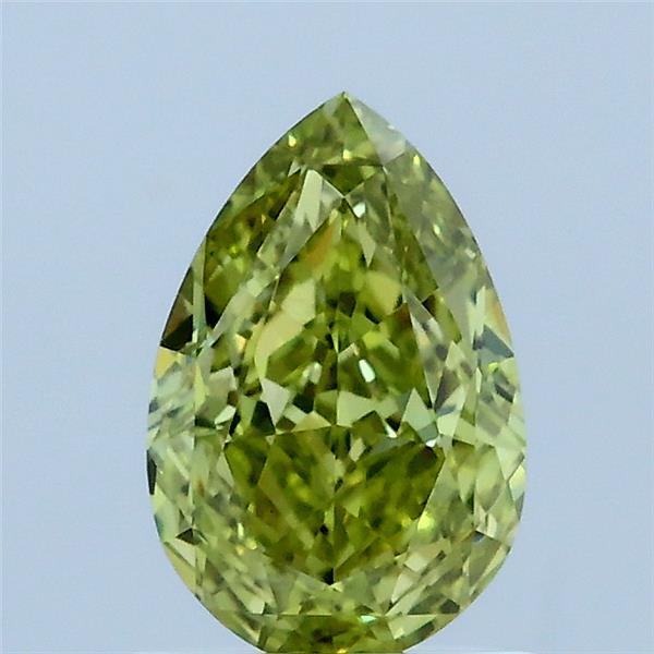 1.06ct Pear FANCY INTENSE GREENISH YELLOW VS1 Lab Created Diamond