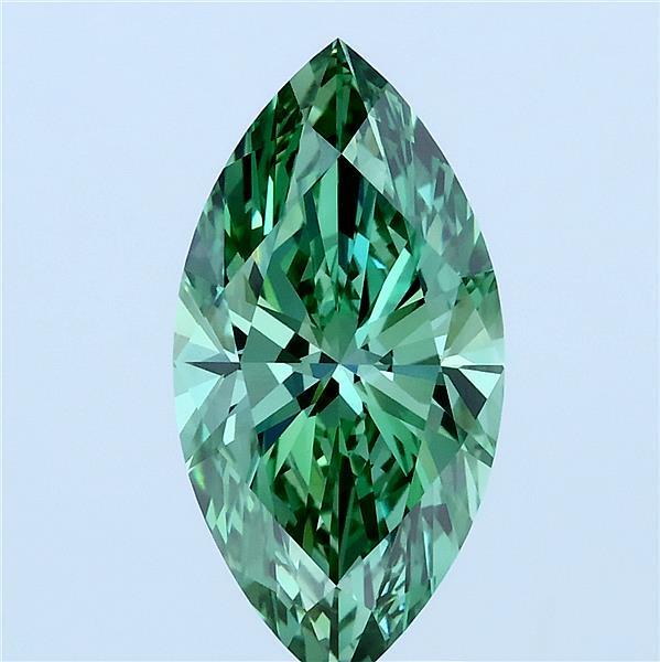 3ct Marquise FANCY VIVID GREEN VVS2 Lab Created Diamond