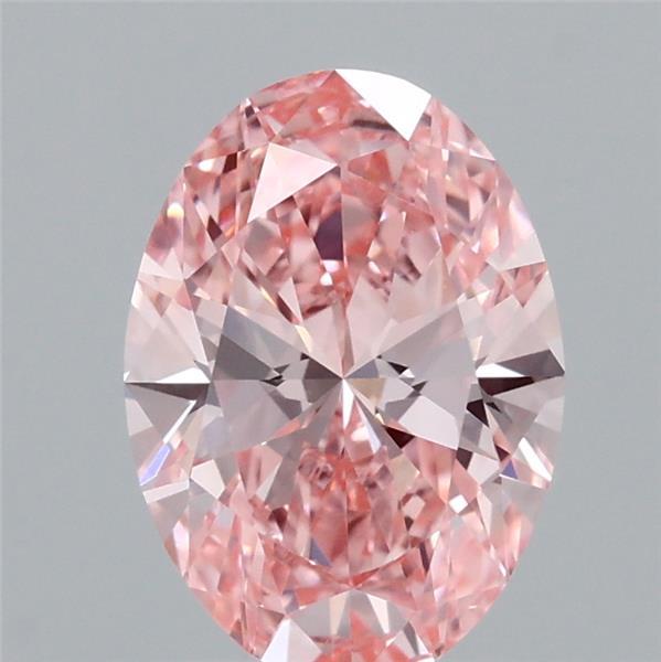 1.63ct Oval FANCY VIVID PINK VVS2 Lab Created Diamond