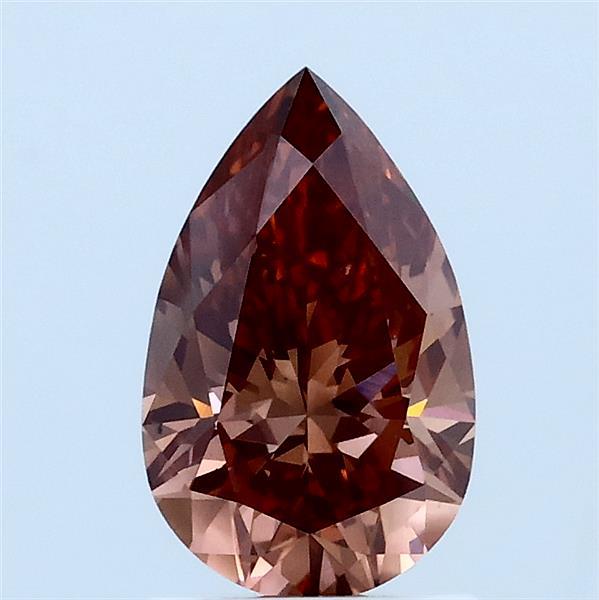 1.03ct Pear FANCY PINKISH BROWN VS2 Lab Created Diamond