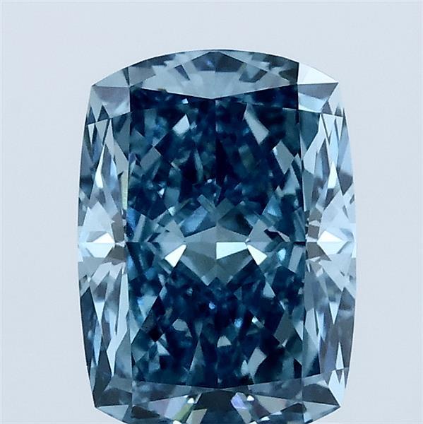 2.01ct Cushion FANCY VIVID BLUE VS1 Lab Created Diamond