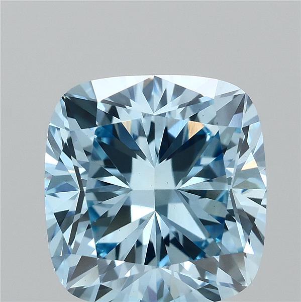 2.52ct Cushion FANCY VIVID BLUE VVS2 Lab Created Diamond