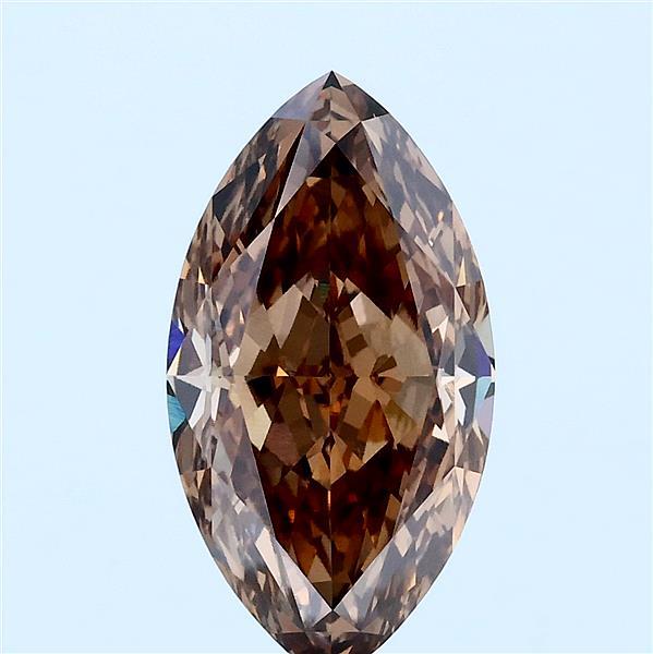 3.09ct Marquise FANCY BROWN VS1 Lab Created Diamond