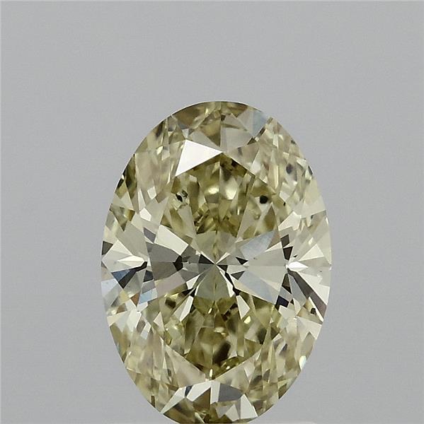1.5ct Oval FANCY INTENSE YELLOW VS2 Lab Created Diamond