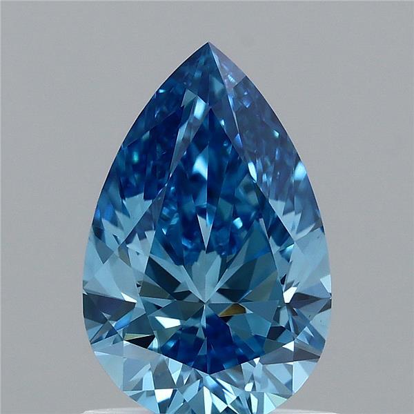 0.98ct Pear FANCY VIVID BLUE VS1 Lab Created Diamond