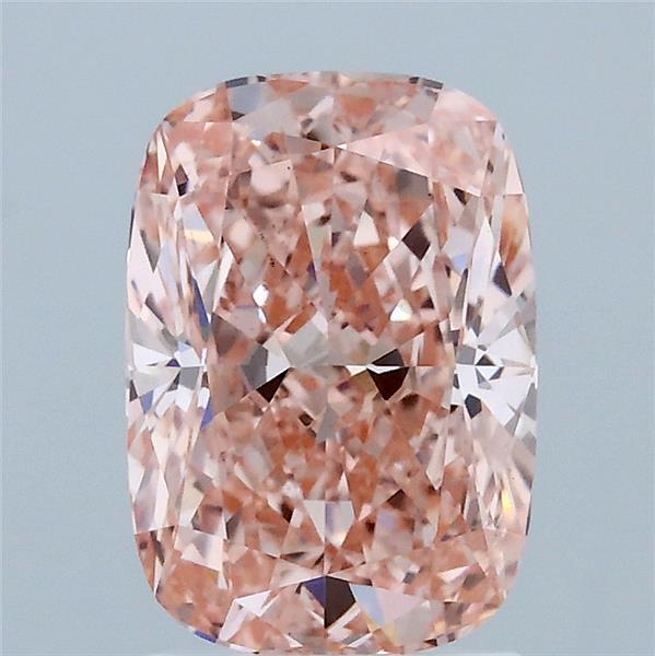 2ct Cushion FANCY VIVID PINK VS2 Lab Created Diamond