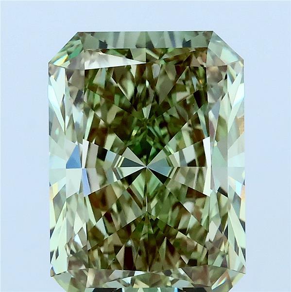 4.02ct Radiant FANCY VIVID GREEN VS1 Lab Created Diamond