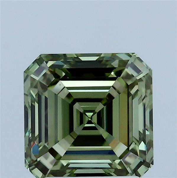 2.03ct Asscher FANCY VIVID GREEN VS2 Lab Created Diamond