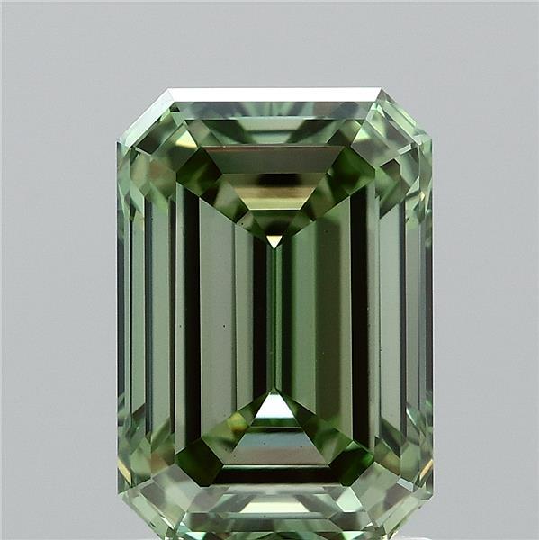 2.05ct Emerald FANCY VIVID GREEN VS1 Lab Created Diamond