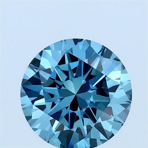 0.97ct Round FANCY VIVID BLUE VS1 Lab Created Diamond