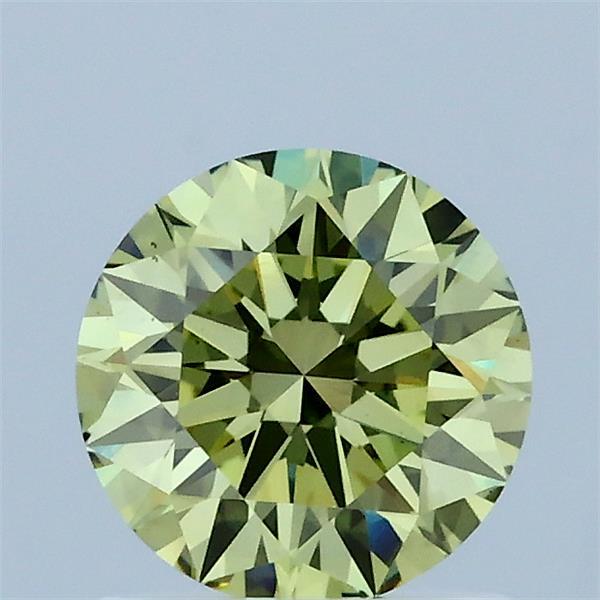 1.02ct Round FANCY GREENISH YELLOW VS2 Lab Created Diamond