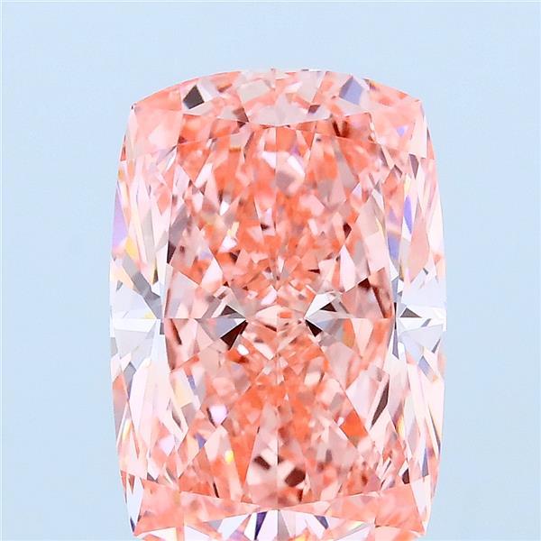 4ct Cushion FANCY VIVID PINK VVS2 Lab Created Diamond