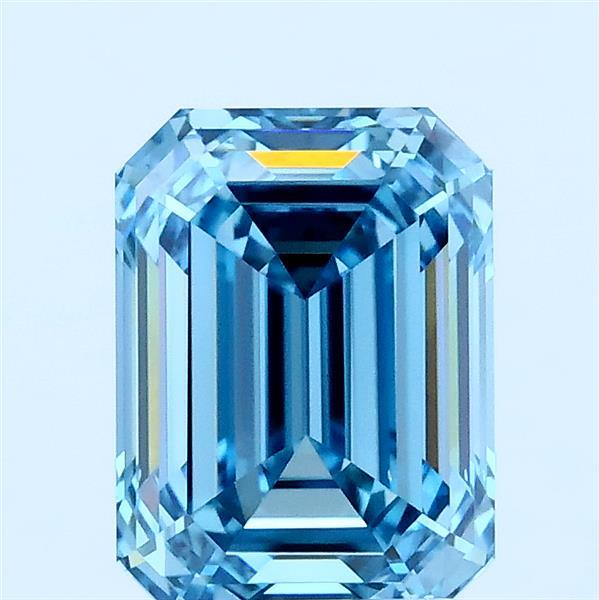 2.01ct Emerald FANCY VIVID BLUE VS2 Lab Created Diamond