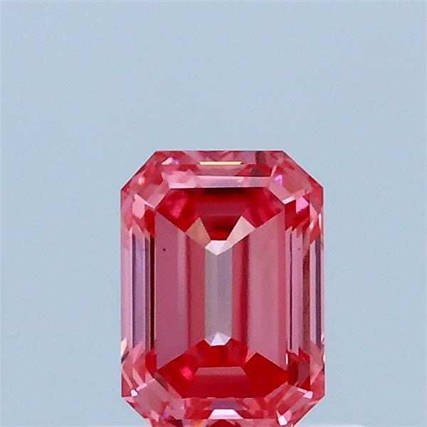 0.59ct Emerald FANCY VIVID PINK VS1 Lab Created Diamond