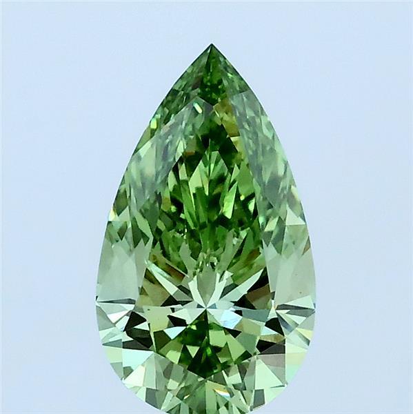 1ct Pear FANCY VIVID GREEN VS1 Lab Created Diamond