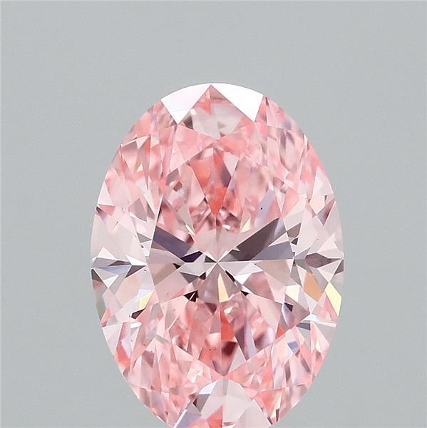 2.01ct Oval FANCY VIVID PINK VS1 Lab Created Diamond