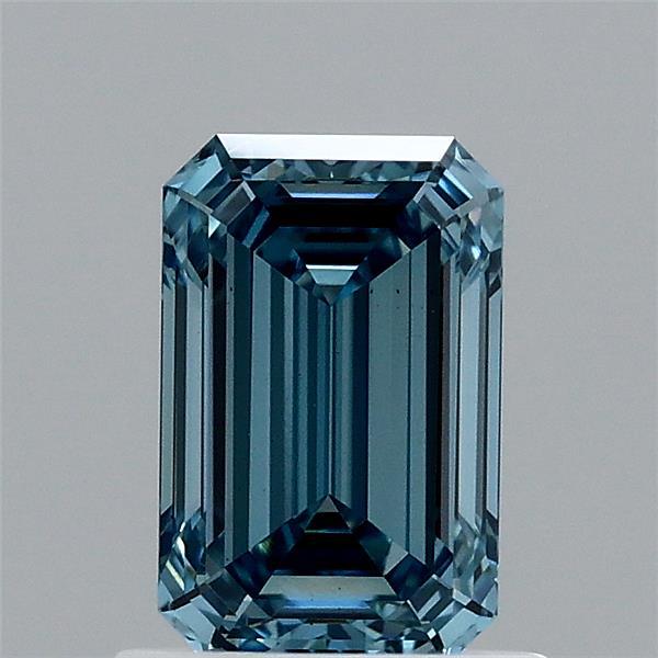 1.04ct Emerald FANCY VIVID BLUE VS1 Lab Created Diamond