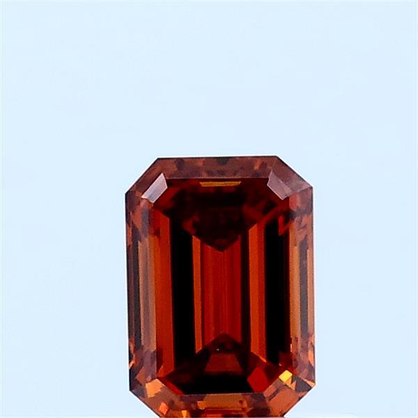 0.51ct Emerald FANCY VIVID ORANGE VS1 Lab Created Diamond
