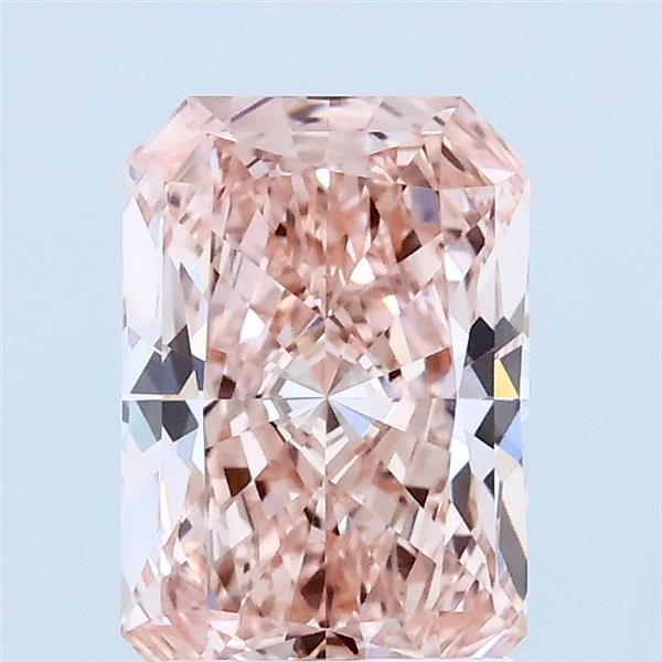 1.51ct Radiant FANCY VIVID PINK VVS2 Lab Created Diamond