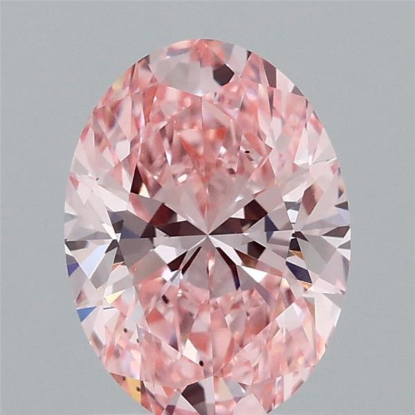 1.45ct Oval FANCY VIVID PINK VS1 Lab Created Diamond