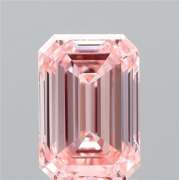 2.04ct Emerald FANCY VIVID PINK VS1 Lab Created Diamond